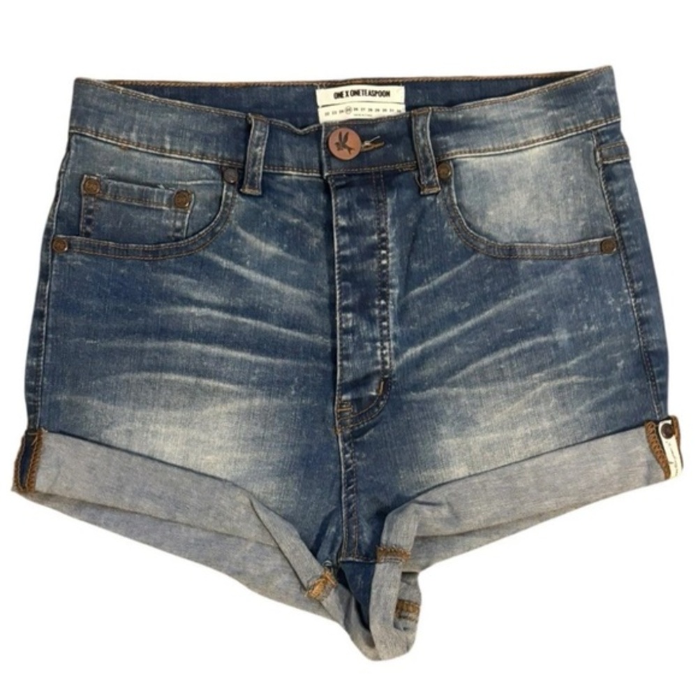 One Teaspoon Lovers Denim Shorts Women’s Size 25 NWT